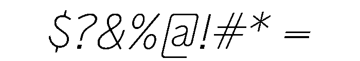 PPAir ExtraLightItalic Instance Font OTHER CHARS