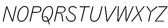 PPAir ExtraLightItalic Instance Font UPPERCASE