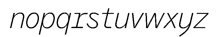 PPAir ExtraLightItalic Instance Font LOWERCASE