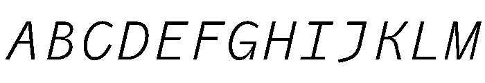 PPAir LightMonoItalic Instance 203c3c3d Font UPPERCASE