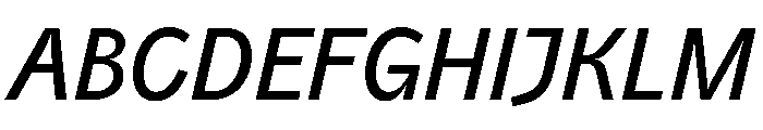 PPAir MediumItalic Instance Font UPPERCASE