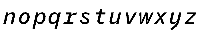 PPAir MediumMonoItalic Instance 7d7b27f9 Font LOWERCASE