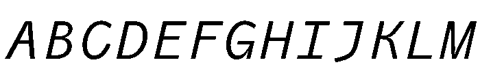 PPAir RegularMonoItalic Instance 98a42450 Font UPPERCASE