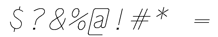 PPAir ThinItalic Instance 17e80cf1 Font OTHER CHARS