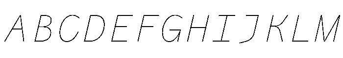 PPAir ThinItalic Instance 17e80cf1 Font UPPERCASE