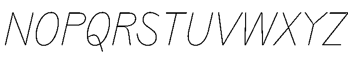 PPAir ThinItalic Instance Font UPPERCASE