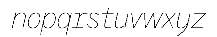 PPAir ThinItalic Instance Font LOWERCASE