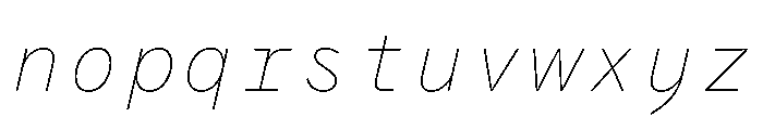 PPAir ThinMonoItalic Instance 6687f00d Font LOWERCASE