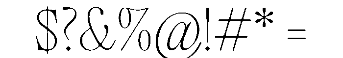 PPEditorialOld Thin Instance Font OTHER CHARS