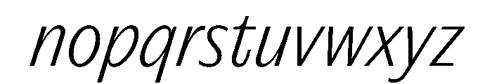 PPEditorialSans UltralightItalic Instance Font LOWERCASE