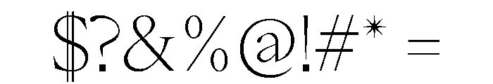 PPEiko Thin Instance Font OTHER CHARS