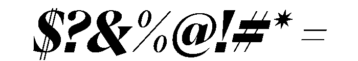 PPEikoItalic Black Instance Font OTHER CHARS