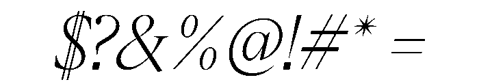 PPEikoItalic ExtraLight Instance Font OTHER CHARS