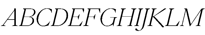 PPEikoItalic ExtraLight Instance Font UPPERCASE