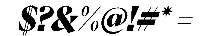 PPEikoItalic Heavy Instance Font OTHER CHARS