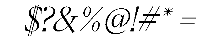 PPEikoItalic Light Instance Font OTHER CHARS