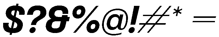 PPFormula BlackItalic Instance Font OTHER CHARS