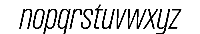 PPFormula CondensedExtralightItalic Instance Font LOWERCASE