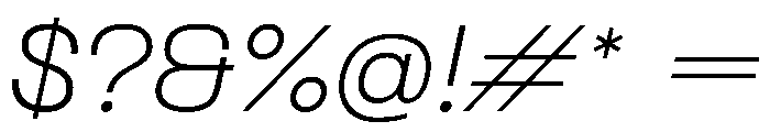 PPFormula ExtendedExtralightItalic Instance Font OTHER CHARS