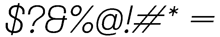 PPFormula ExtralightItalic Instance Font OTHER CHARS