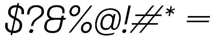 PPFormula LightItalic Instance Font OTHER CHARS