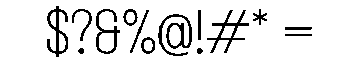 PPFormula NarrowThin Instance Font OTHER CHARS