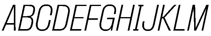 PPFormula NarrowThinItalic Instance Font UPPERCASE
