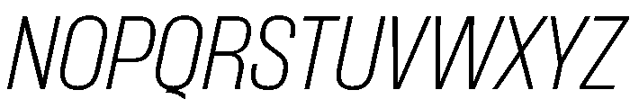 PPFormula NarrowThinItalic Instance Font UPPERCASE
