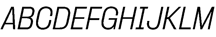 PPFormula SemiCondensedLightItalic Instance Font UPPERCASE