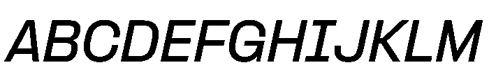 PPFormula SemiboldItalic Instance Font UPPERCASE