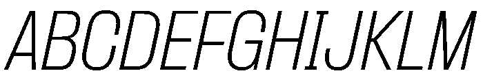 PPFormulaNarrow ThinItalic Instance Font UPPERCASE