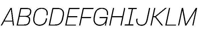 PPFormulaNormal ThinItalic Instance Font UPPERCASE