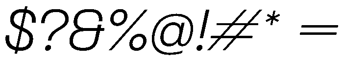 PPFormulaSemiExtended LightItalic Instance Font OTHER CHARS