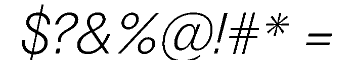 PPFragment SansExtraLightItalic Instance Font OTHER CHARS