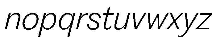 PPFragment SansExtraLightItalic Instance Font LOWERCASE