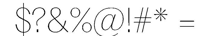 PPFragmentGlare Thin Instance Font OTHER CHARS