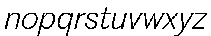 PPFragmentSans ExtraLightItalic Instance Font LOWERCASE