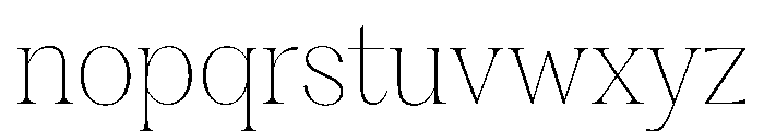 PPFragmentSerif Thin Instance Font LOWERCASE