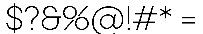 PPFrama Extralight Instance Font OTHER CHARS
