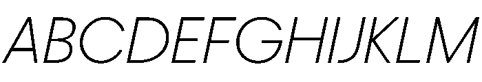 PPFrama ExtralightItalic Instance Font UPPERCASE