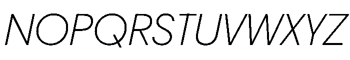PPFrama ExtralightItalic Instance Font UPPERCASE