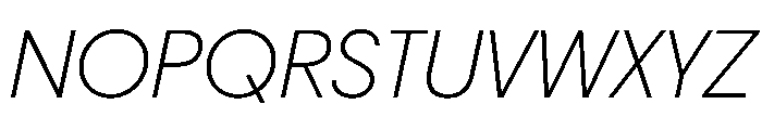 PPFrama ExtralightItalic Font UPPERCASE