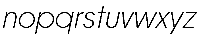 PPFrama ExtralightItalic Font LOWERCASE