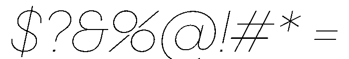 PPFrama ThinItalic Font OTHER CHARS
