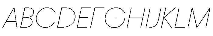 PPFrama ThinItalic Font UPPERCASE