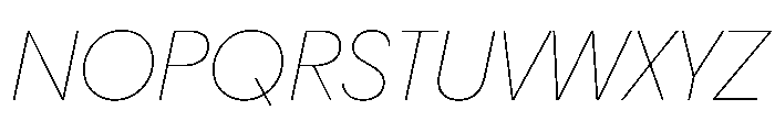 PPFrama ThinItalic Font UPPERCASE