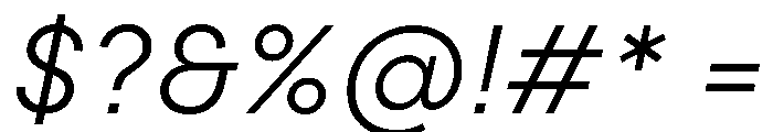 PPFramaText LightItalic Font OTHER CHARS