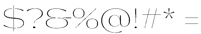 PPGatwickGlider Hairline Instance Font OTHER CHARS