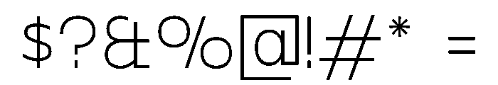 PPGoshaSans Thin Instance Font OTHER CHARS