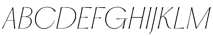 PPHatton ThinItalic Instance Font UPPERCASE